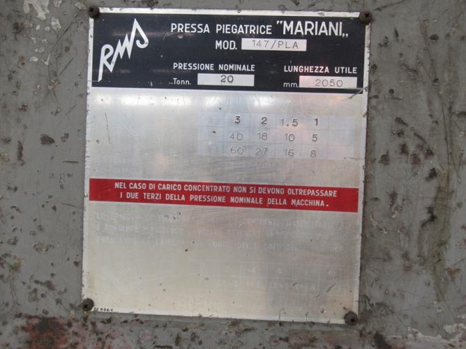 MARIANI 147/PLA 2050x20